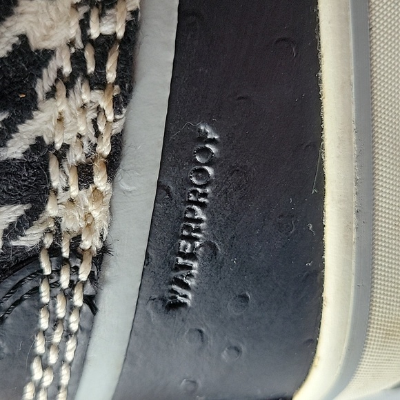 Sorel Tivoli Houndstooth Waterproof Duck Boots Black & Cream Size 7 - Picture 10 of 12